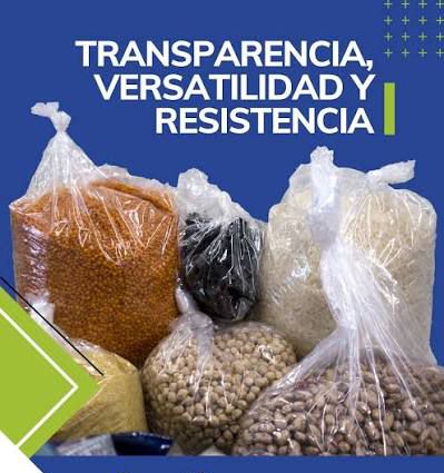 Granos empacados en bolsas de polietileno